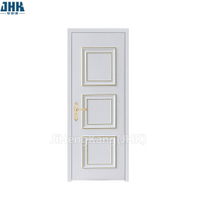 3 Panel Rised Design WPC-Türen mit weißer Lackierung